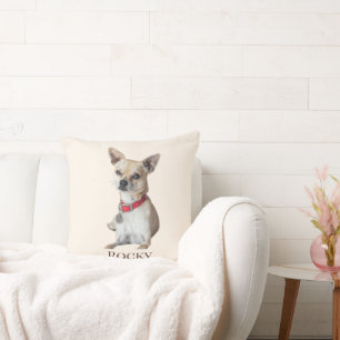 Personalized Dog Photo Custom Pet Name Cushion