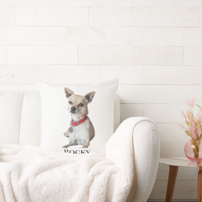 Personalized Dog Photo | Custom Pet Name  Cushion (Couch)