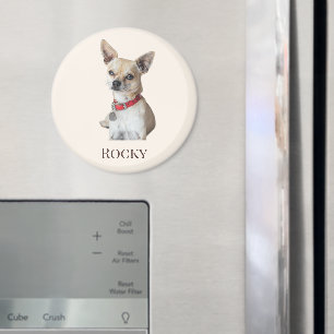 Personalized Dog Photo Custom Pet Name Magnet