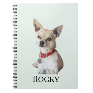 Personalized Dog Photo Custom Pet Name Notebook