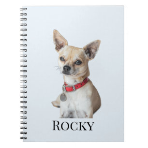 Personalized Dog Photo Custom Pet Name Notebook