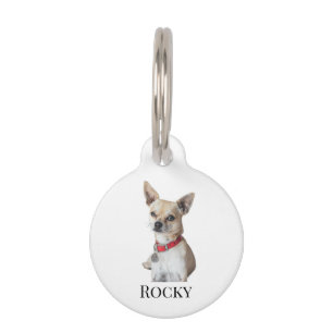 Personalized Dog Photo   Custom Pet Name  Tag