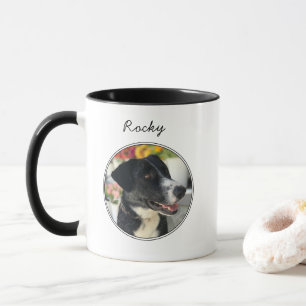 Personalized Dog Photo Custom Pet Two-Toned Coffee Mug