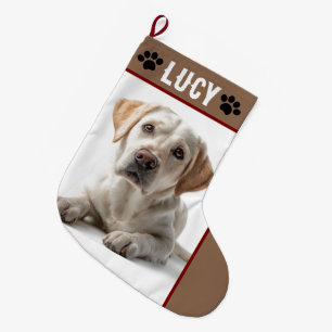 Personalized Dog Photo & Name   Christmas Stocking