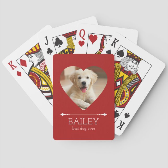 Personalized Dog Photo Playing Cards (Back)