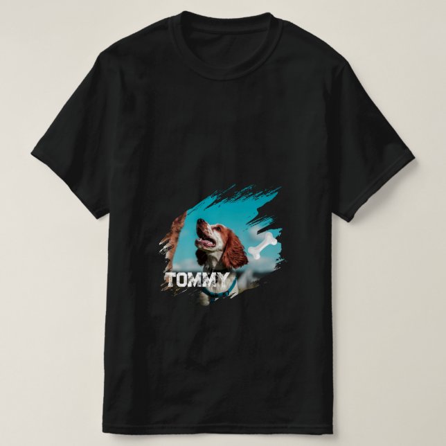 Personalized Dog Photo T-Shirt (Design Front)