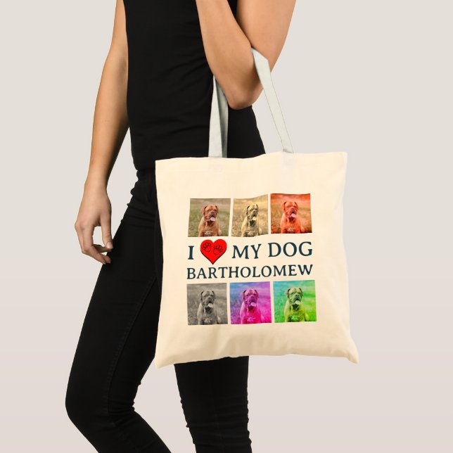 Personalized Dog Pop Art Pet Lover Gift Tote Bag (Front (Product))