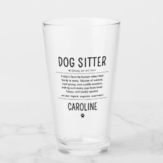 Personalized Dog Sitter Pet Sitter Funny Gifts Glass