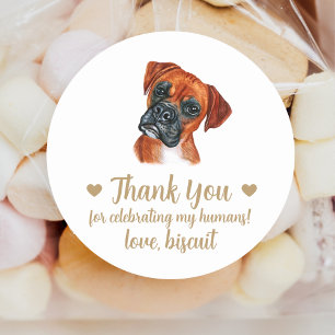 Personalized Dog Wedding Favor Stickers