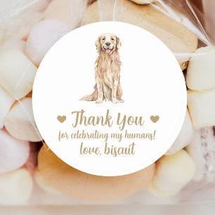 Personalized Dog Wedding Favor Stickers