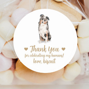 Personalized Dog Wedding Favor Stickers