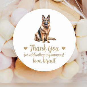 Personalized Dog Wedding Favor Stickers