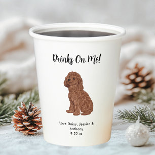 Personalized Dog Wedding Paper Cups