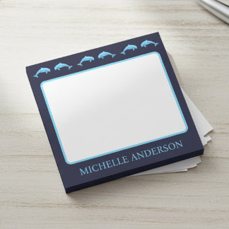 Personalized Dolphins Post-it Notes with Name