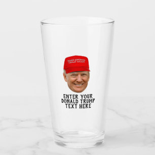 PERSONALIZED DONALD TRUMP MAGA GLASS