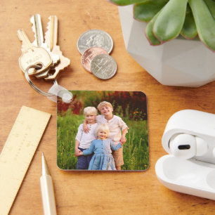 Personalized Double Sided 2 Photo of Kids Family Key Ring
