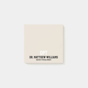 Personalized DPT Doctor of Physical Therapy Gift Post-it Notes