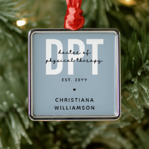 Personalized DPT Doctor of Physical Therapy Metal Tree Decoration
