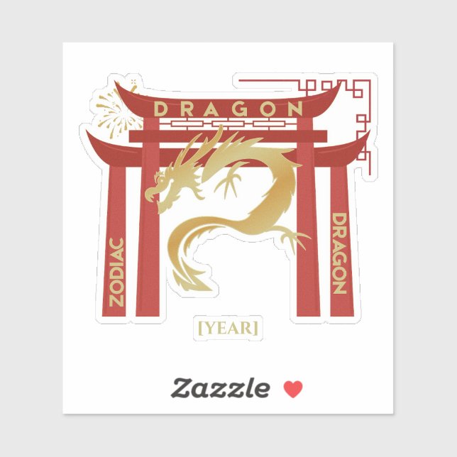 Personalized Dragon Zodiac Sticker / Dragón (Sheet)