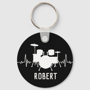  Personalized drummer  Key Ring