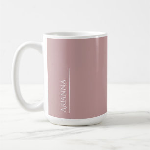 Personalized dusty pink  coffee mug