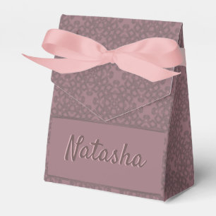 Personalized Dusty Rose Pattern Favour Box