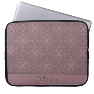 Personalized Dusty Rose Pattern Laptop Sleeve