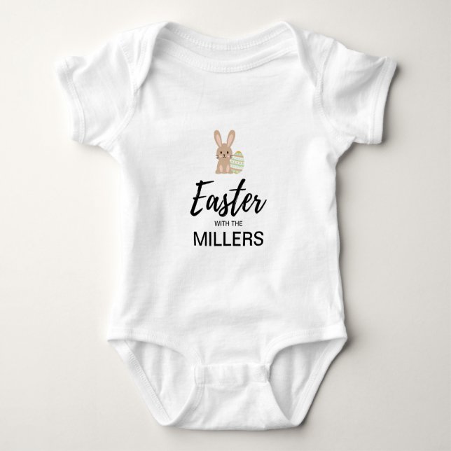 Personalized Easter bodysuit for baby (Front)