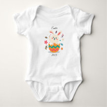 Personalized Easter Bunny Baby Bodysuit
