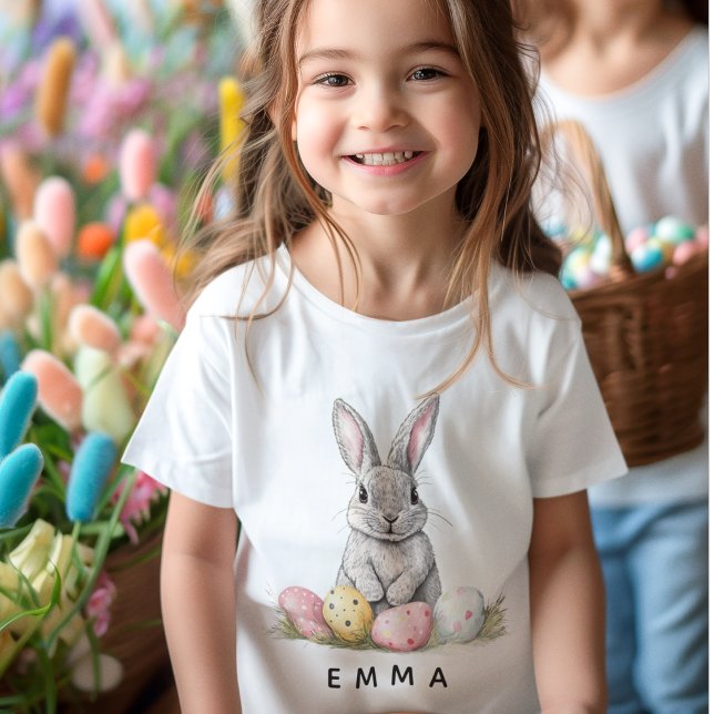 Personalized Easter Bunny | Custom Name  Baby T-Shirt (Creator Uploaded)