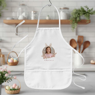 Personalized Easter Bunny Photo Kids Apron