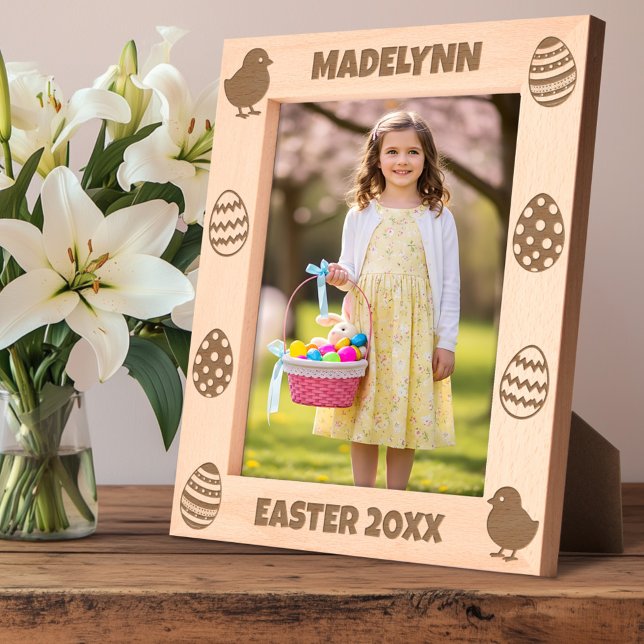 Personalized Easter Eggs & Baby Chicks Etched Frames (Creator Uploaded)