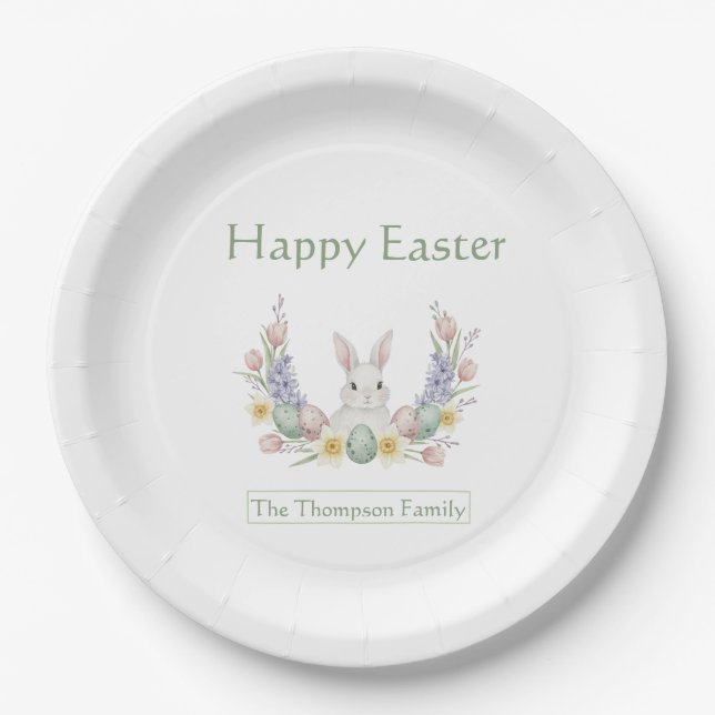 Personalized Easter Party Plates (Front)