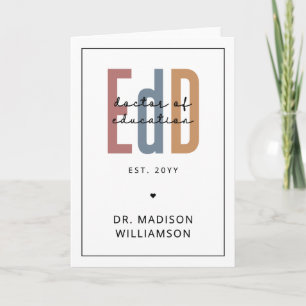 Personalized EdD Doctor Of Education Graduation Card