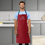 Personalized Editable Colors Elegant Script Mr Apron<br><div class="desc">Personalized Apron that you can add your name featuring the word "Mr" in elegant script against an editable background color (click the customize button and change background color). You can even change the strap color (accessible on the product page itself) to whatever color you wish. It makes a great gift...</div>