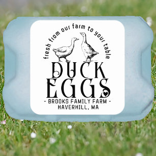 PERSONALIZED EGG CARTON LOGO Duck or Goose Eggs  Square Sticker
