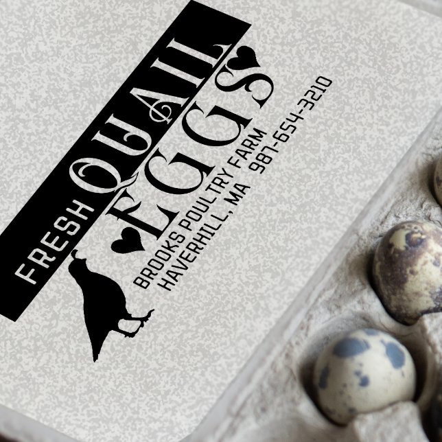 PERSONALIZED EGG CARTON LOGO Quail Eggs with Heart Classic Round Sticker (Creator Uploaded)