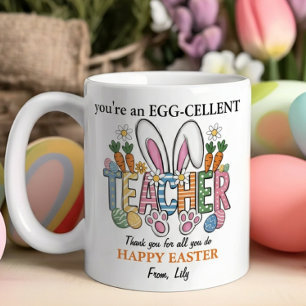 Personalized Egg-cellent Teacher Appreciation Gift Coffee Mug