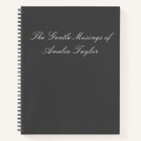 Personalized Elegant Black Journal Gift with Name