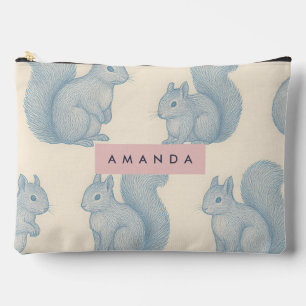 Personalized Elegant Charming Squirrel Pattern Accessory Pouch