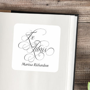 Personalized Elegant Ex Libris Bookplate Sticker
