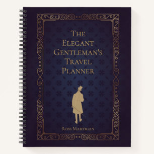 Personalized Elegant Gentleman's Travel Planner Notebook