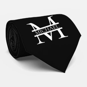 Personalized Elegant Monogram and Name Tie