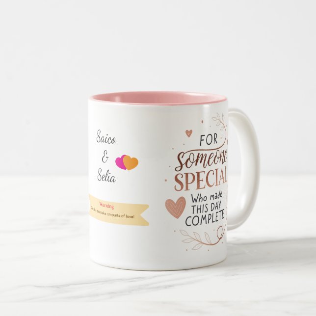 Personalized Elegant Mug Custom Romantic Gift (Front Right)