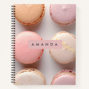 Personalized Elegant Pastel Macaron Notebook