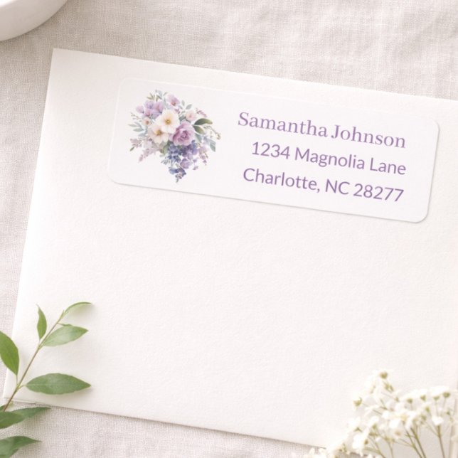 Personalized Elegant Purple Return Address  (Creator Uploaded)