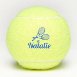 Personalized Elegant Script Name  Tennis Balls