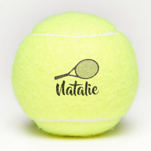 Personalized Elegant Script Name Tennis Balls