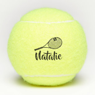Personalized Elegant Script Name Tennis Balls