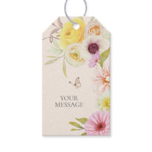 Personalized Elegant Spring Flowers Gift Tag